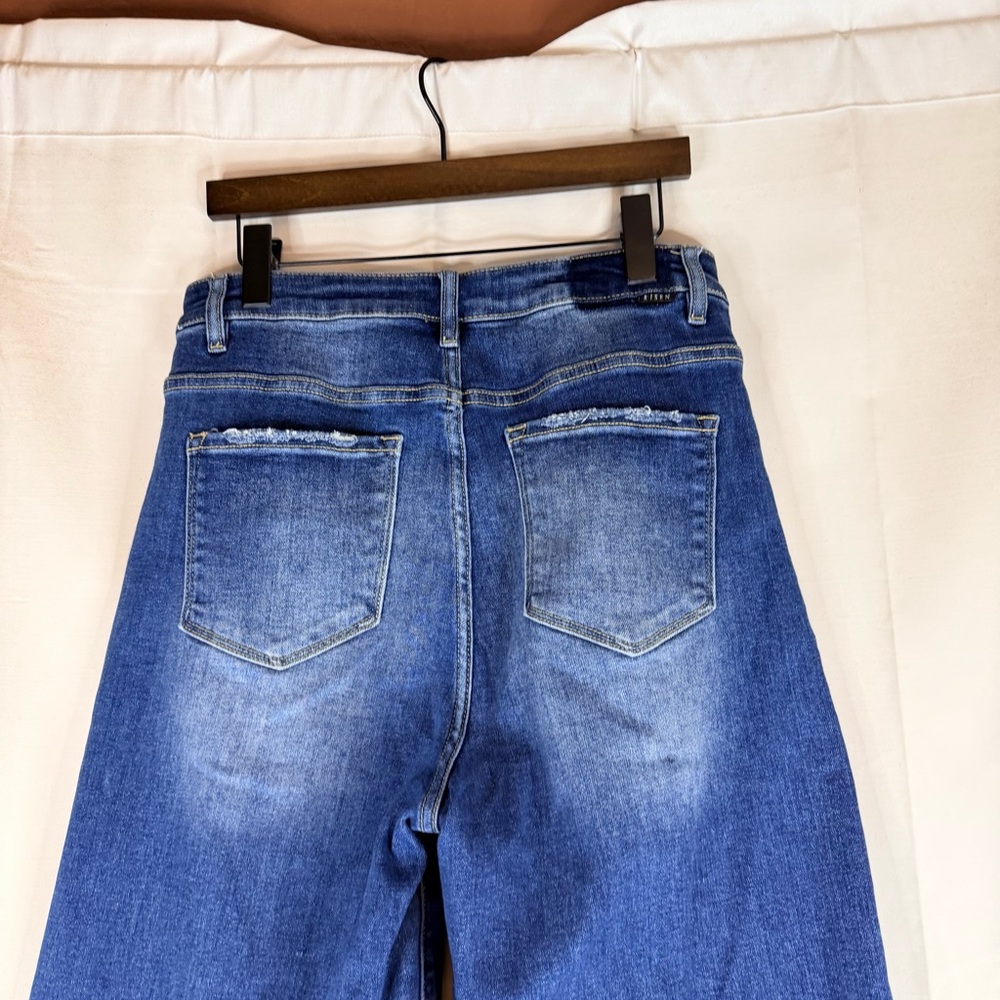 RISEN JEANS Women’s Size 13/31 Denim Wide Leg High Rise Fit Stretch Style - Picture 12 of 14